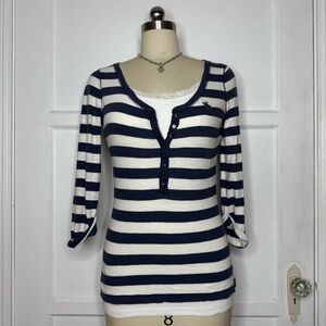 Abercrombie stripe henley